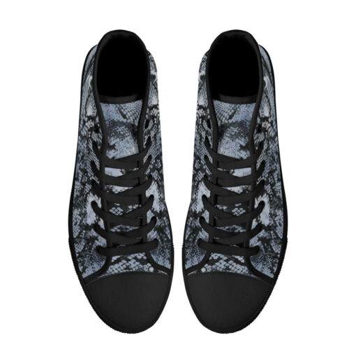 Snakeskin Texture High-Top Shoes - Image 3