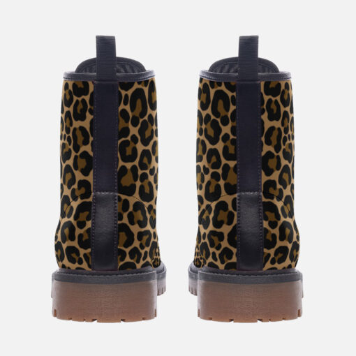 Leopard Pattern Trendy Leather Boots - Image 4