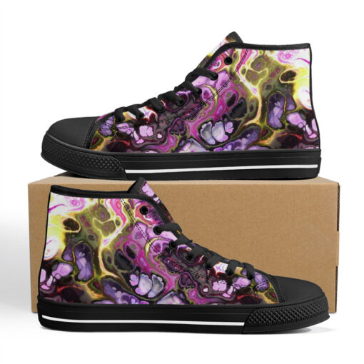 Lilac Marble Gemstone Rock High-Top Shoes