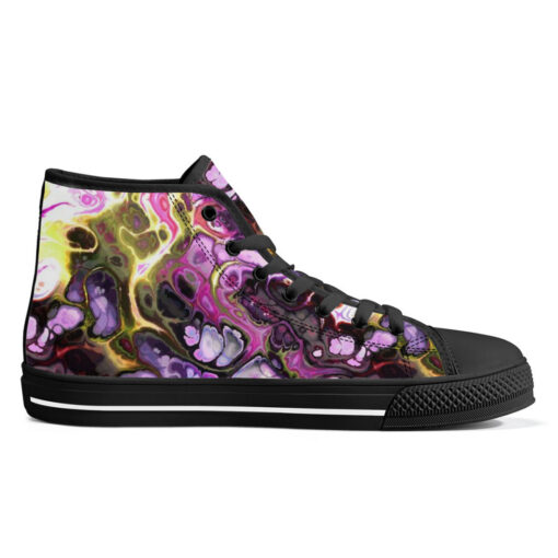 Lilac Marble Gemstone Rock High-Top Shoes - Image 5