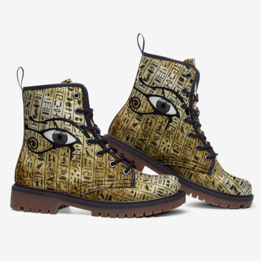 Egypt Eye of Horus Trendy Leather Boots