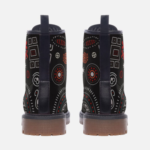 Abstract African Tribal Trendy Leather Boots - Image 4