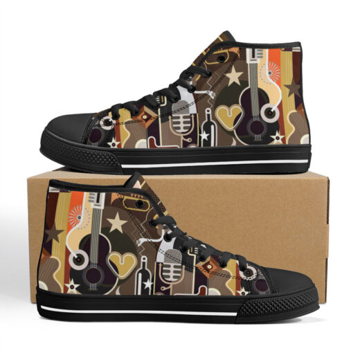 Abstract Music Art High-Top Shoes