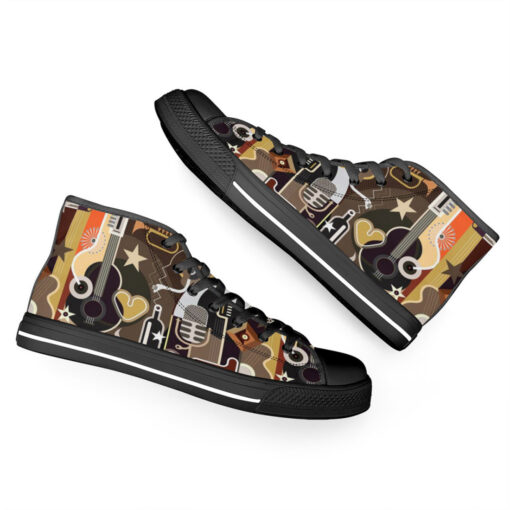 Abstract Music Art High-Top Shoes - Image 6