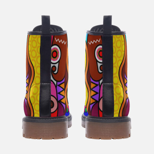 Stained Glass Art Trendy Leather Boots - Image 4