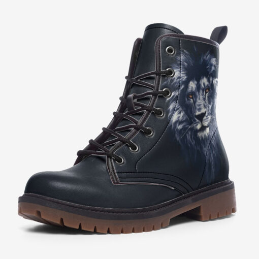 Lion Head Art Trendy Leather Boots - Image 3