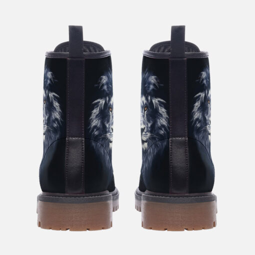 Lion Head Art Trendy Leather Boots - Image 4