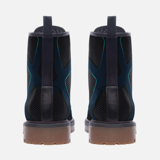 Modern Futuristic Tech Concept Trendy Leather Boots - Image 4