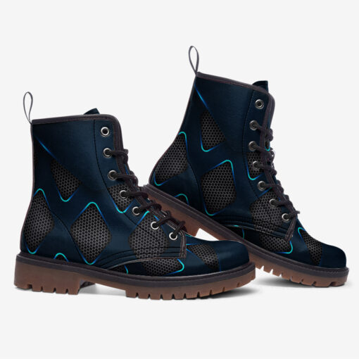 Abstract 3D Hi-Tech Trendy Leather Boots