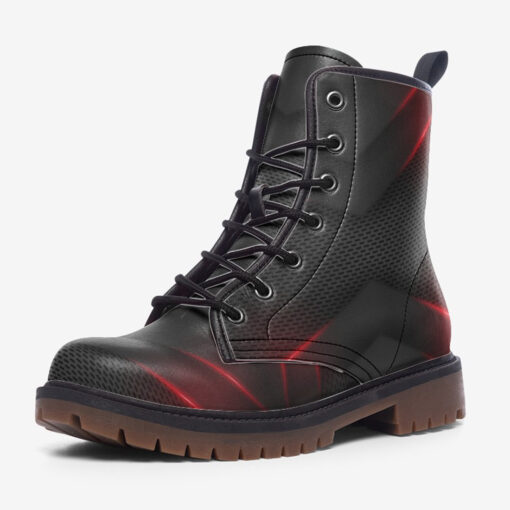 3D Arrow Futuristic Hi-Tech Trendy Leather Boots - Image 3