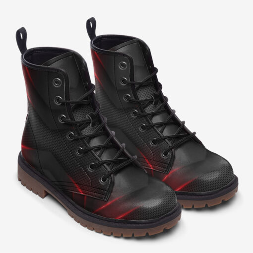 3D Arrow Futuristic Hi-Tech Trendy Leather Boots - Image 2