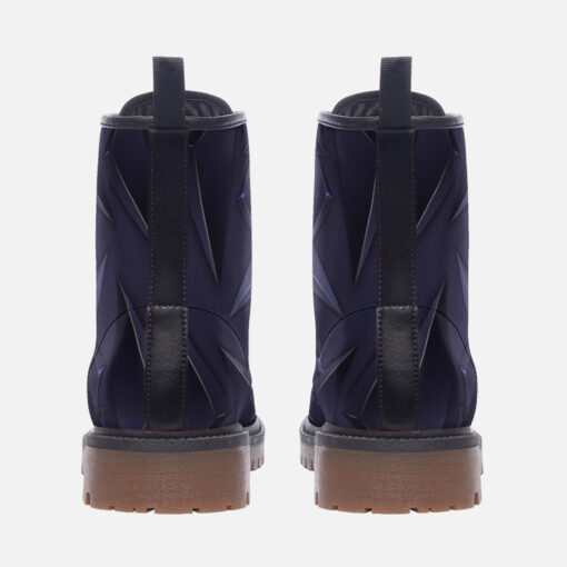 Luxury Blue 3D Triangles Trendy Leather Boots - Image 4