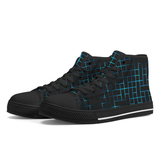 Hi-Tech Blue Illuminate Squares High-Top Shoes - Image 2