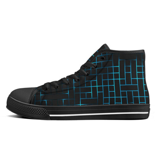 Hi-Tech Blue Illuminate Squares High-Top Shoes - Image 4