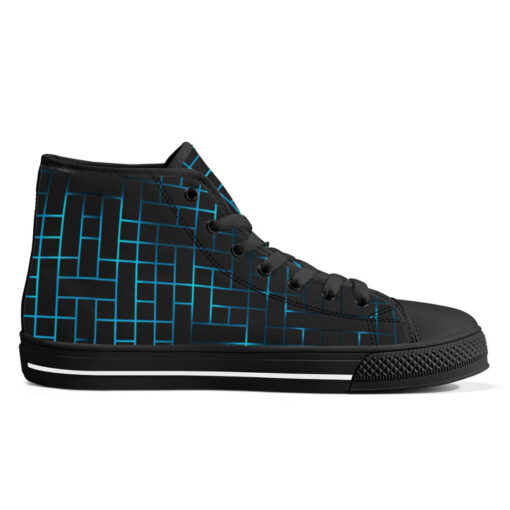 Hi-Tech Blue Illuminate Squares High-Top Shoes - Image 5