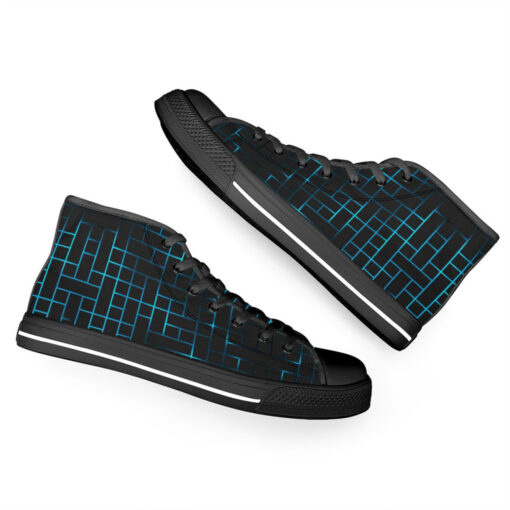 Hi-Tech Blue Illuminate Squares High-Top Shoes - Image 6