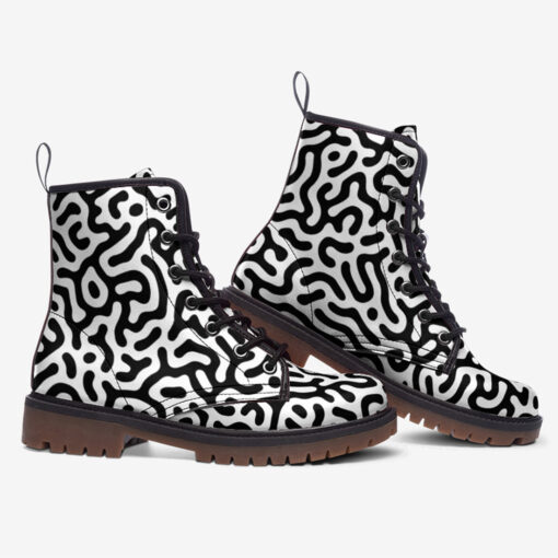 Monocrome Maze Trendy Leather Boots