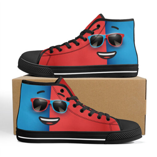 Colorful Sunglasses High-Top Shoes