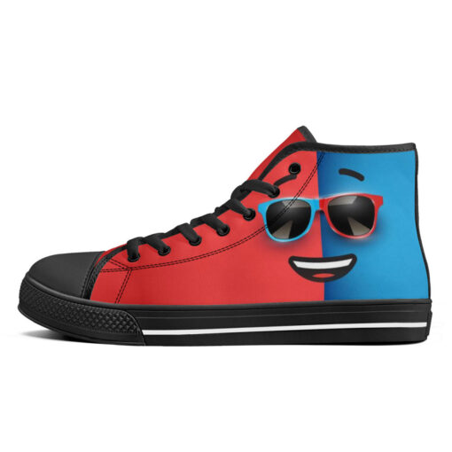 Colorful Sunglasses High-Top Shoes - Image 4