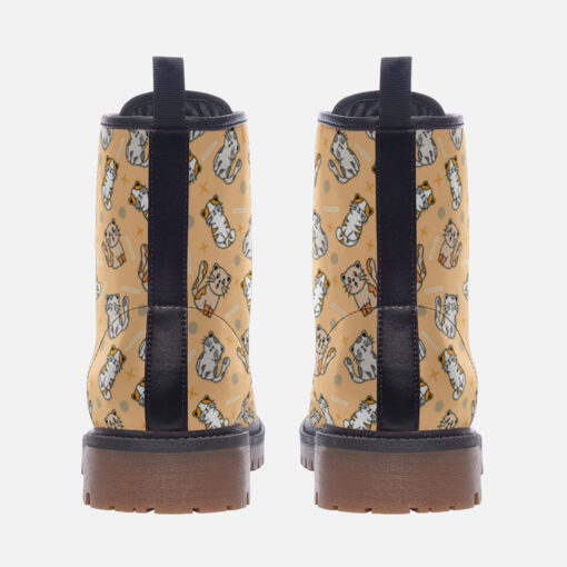 Colorful Cute Cats Trendy Leather Boots - Image 4