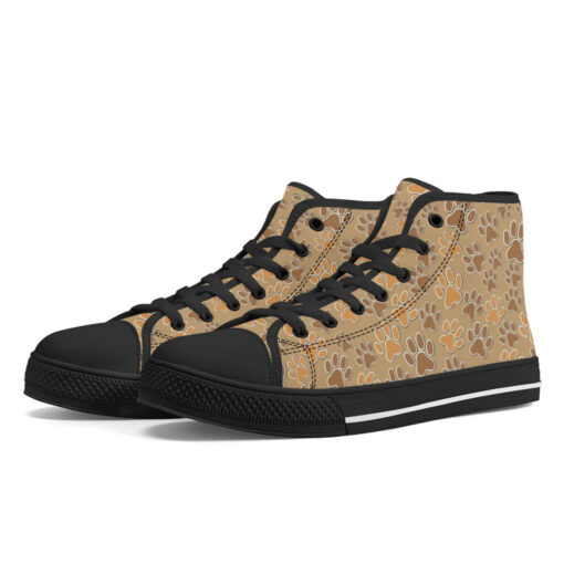 Cats Dogs Animal Paw Print High-Top Shoes - Image 2