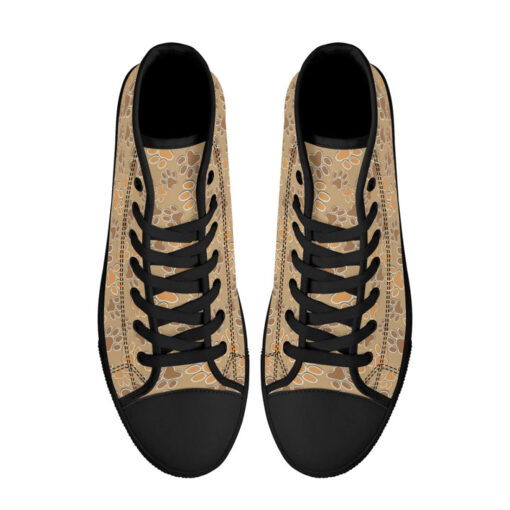 Cats Dogs Animal Paw Print High-Top Shoes - Image 3