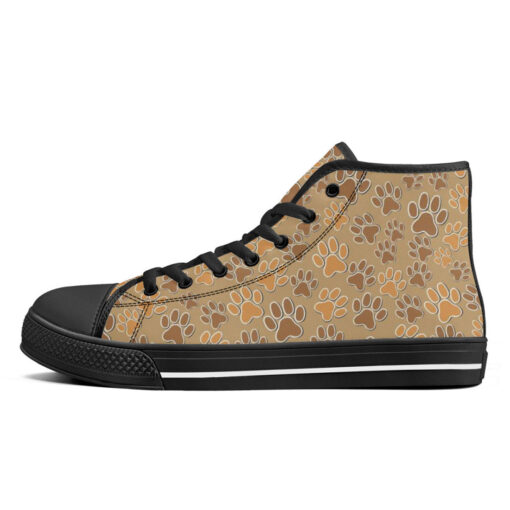 Cats Dogs Animal Paw Print High-Top Shoes - Image 4