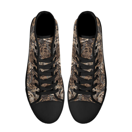 Lush Roses Metal Chains High-Top Shoes - Image 3