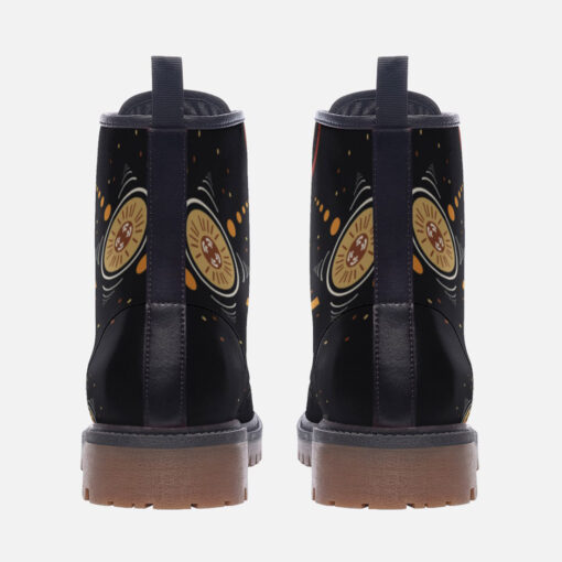 Aztec Ethnic Motif Trendy Leather Boots - Image 4