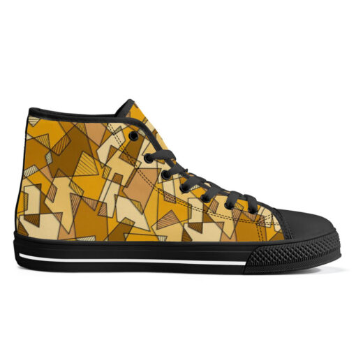 Mosaic Geometric Yellow High-Top Shoes - Image 5