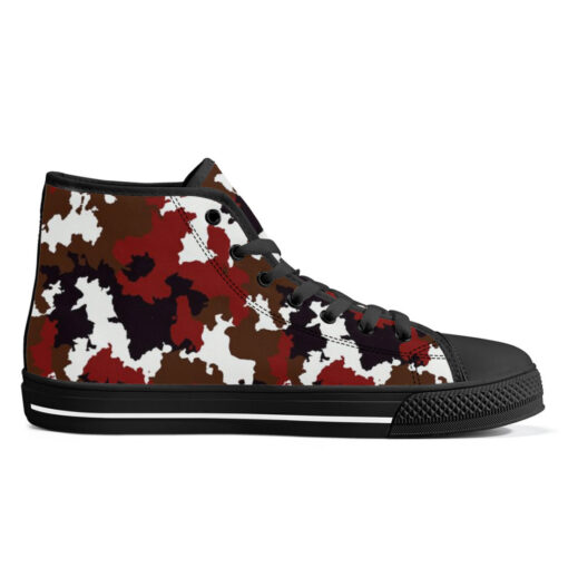 Red Brown Camouflage High-Top Shoes - Image 5