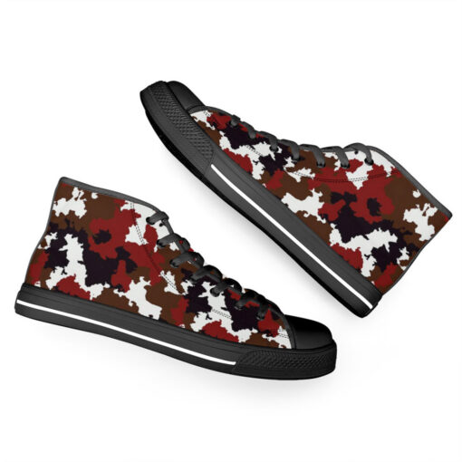 Red Brown Camouflage High-Top Shoes - Image 6