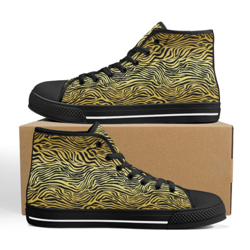 Golden Zebra High-Top Shoes