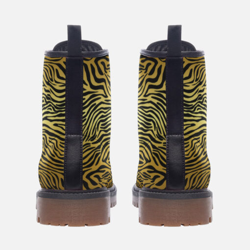 Golden Zebra Trendy Leather Boots - Image 4