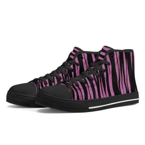 Purple Tiger Stripes High-Top Shoes - Image 2