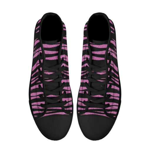 Purple Tiger Stripes High-Top Shoes - Image 3