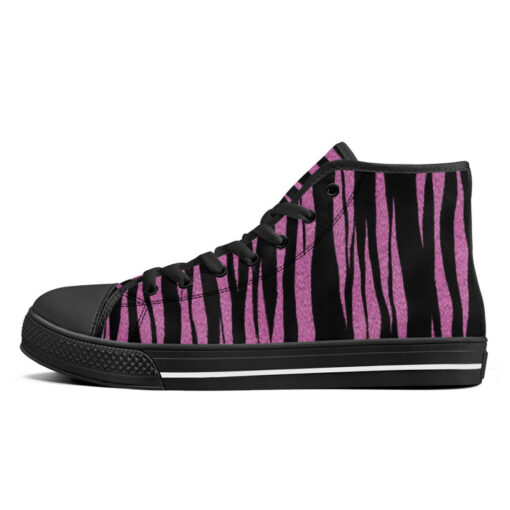 Purple Tiger Stripes High-Top Shoes - Image 4