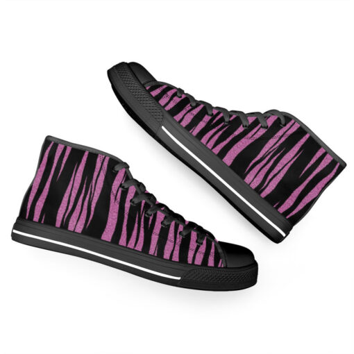 Purple Tiger Stripes High-Top Shoes - Image 6