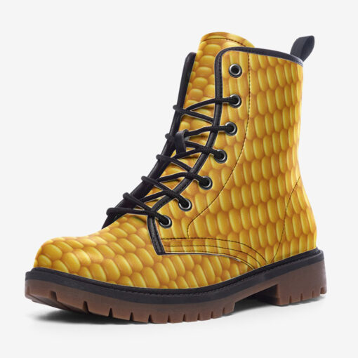 Corn Pattern Trendy Leather Boots - Image 3