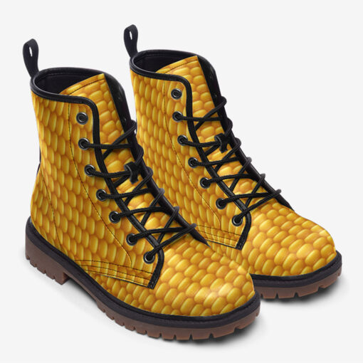 Corn Pattern Trendy Leather Boots - Image 2