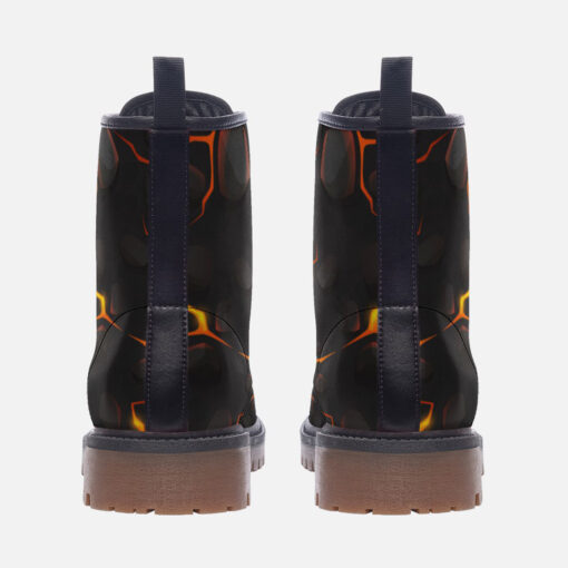 Liquid Hot Lava Cracks Trendy Leather Boots - Image 4