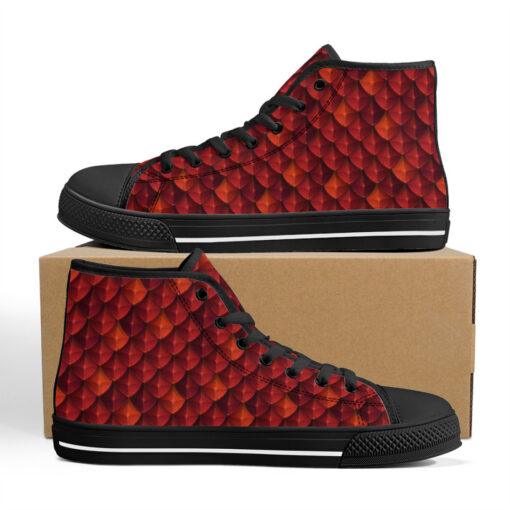 Red Dragon Reptile Scale High-Top Shoes