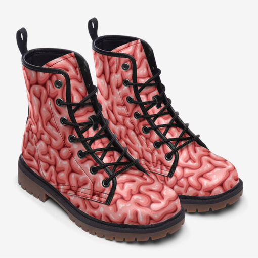 Brain Pattern Trendy Leather Boots - Image 2