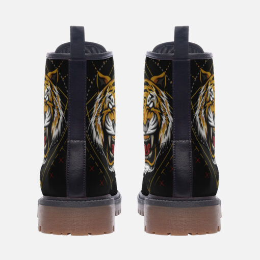 Tiger Print Trendy Leather Boots - Image 4