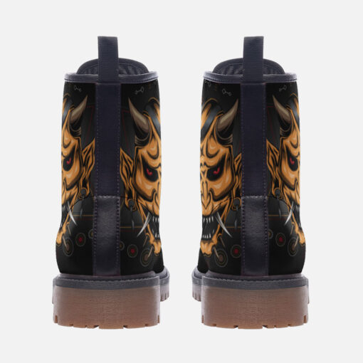 Japanese Devil Mask Trendy Leather Boots - Image 4