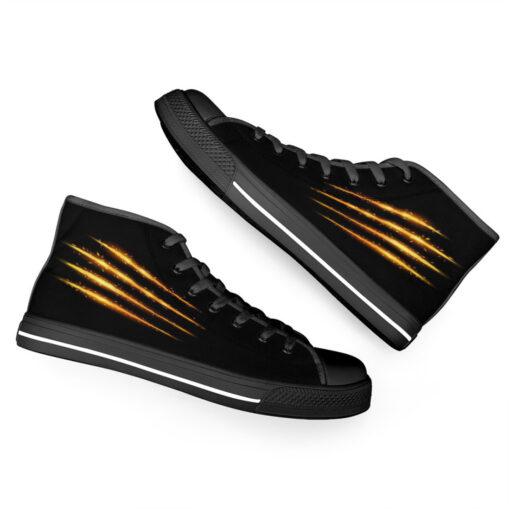 Sparkling Monster Claw Scratches High-Top Shoes - Image 6