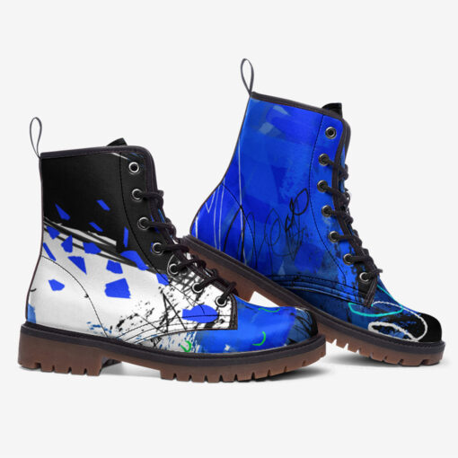 Modern Art Abstraction Trendy Leather Boots