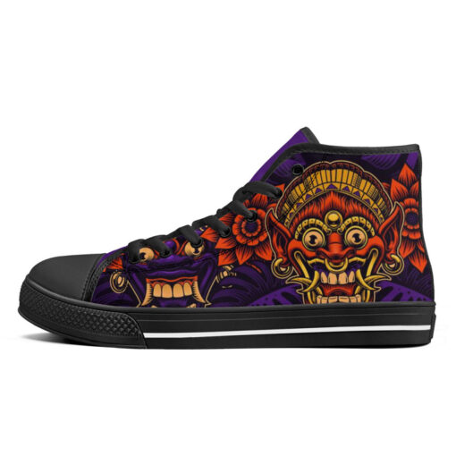 Traditional Bali Masks High-Top Shoes - Image 4