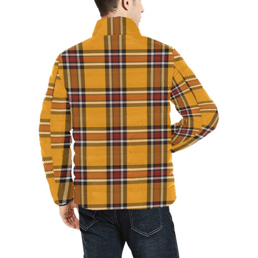 Tartan Plaid Men's Padded Jacket - Image 4