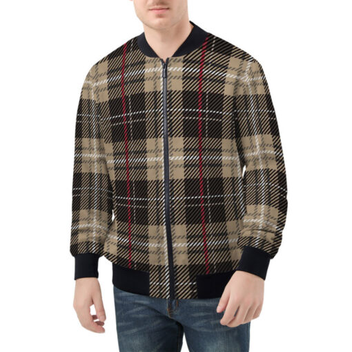 Tartan Plaid Bomber Jacket - Image 3